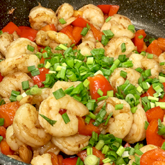 Креветки в соусе из красного перца / Red chilli shrimp